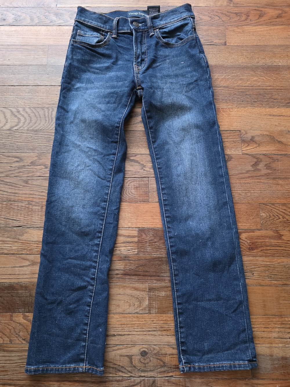 Vintage Express Girls Jeans Size 8 Straight Leg Dark Wash